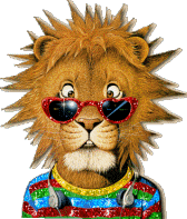 Gif animé lion lunettes